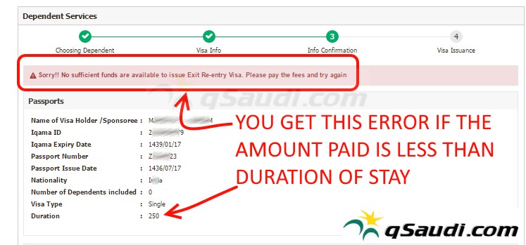 You get this error for paying less amount compared to the duration
