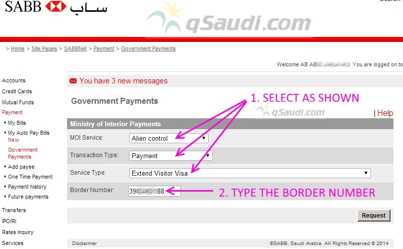 Make the selections as shown and then write the Border Number