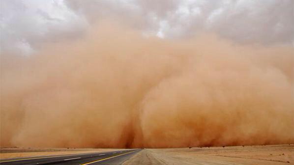 Sand Storm sweeping across the central region - Credits Akhabaar24